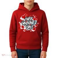 Happy Valentine's Day Love Hearts Logo Kids Hoodie thumb 4