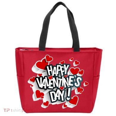 Happy Valentine's Day Love Hearts Logo Tote Bag