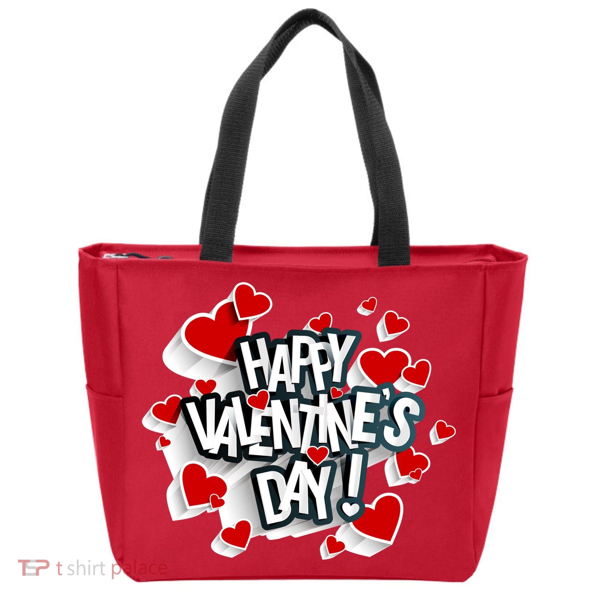 Happy Valentine's Day Love Hearts Logo Tote Bag