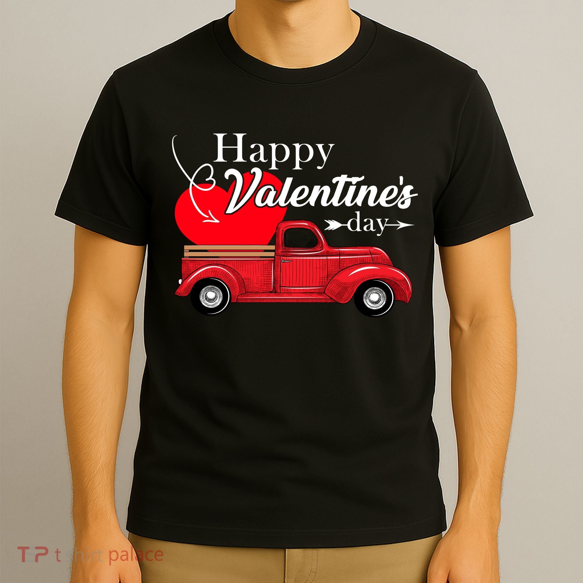 Happy Valentines Day Truck Full Of Hearts T-Shirt