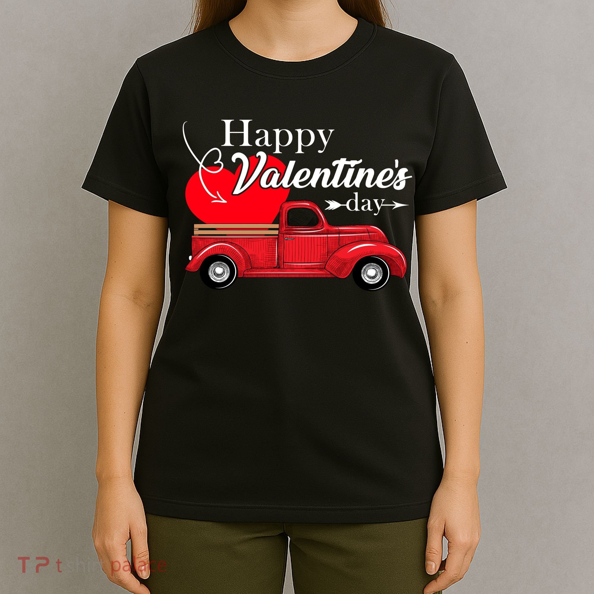 Happy Valentines Day Truck Full Of Hearts T-Shirt