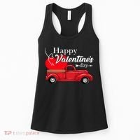 Happy Valentines Day Truck Full Of Hearts Women's Tank Top thumb 0