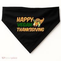Happy Vegan Thanksgiving  USA-Made Doggie Bandana thumb 0