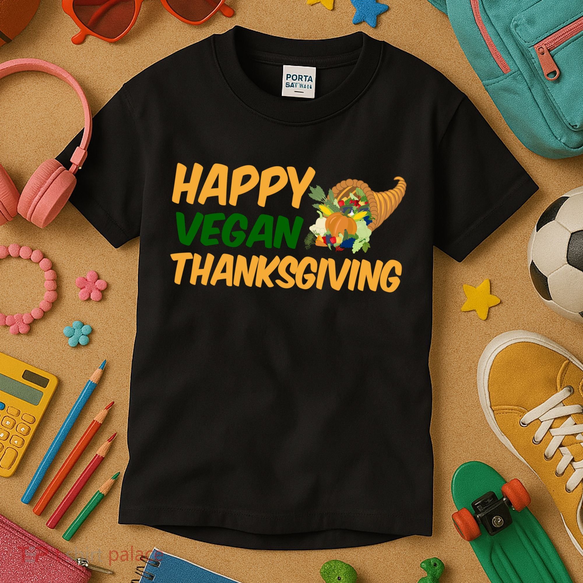 Happy Vegan Thanksgiving  Kids T-Shirt