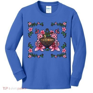 Happy Vintage Ramen Kids Long Sleeve Shirt