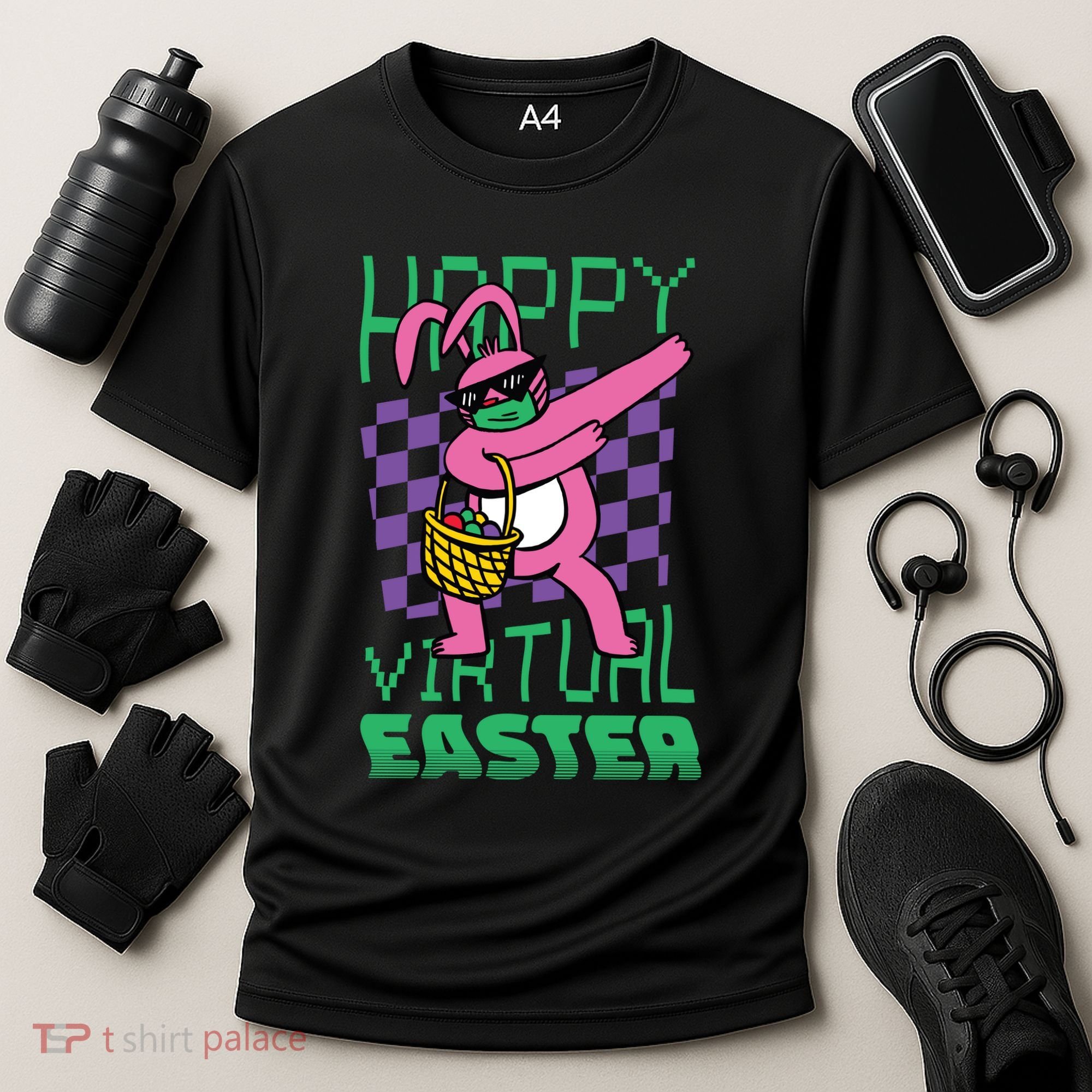 Happy Virtual Easter Cooling Performance Crew T-Shirt