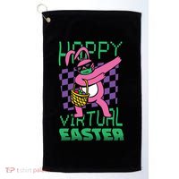 Happy Virtual Easter Golf Towel thumb 0