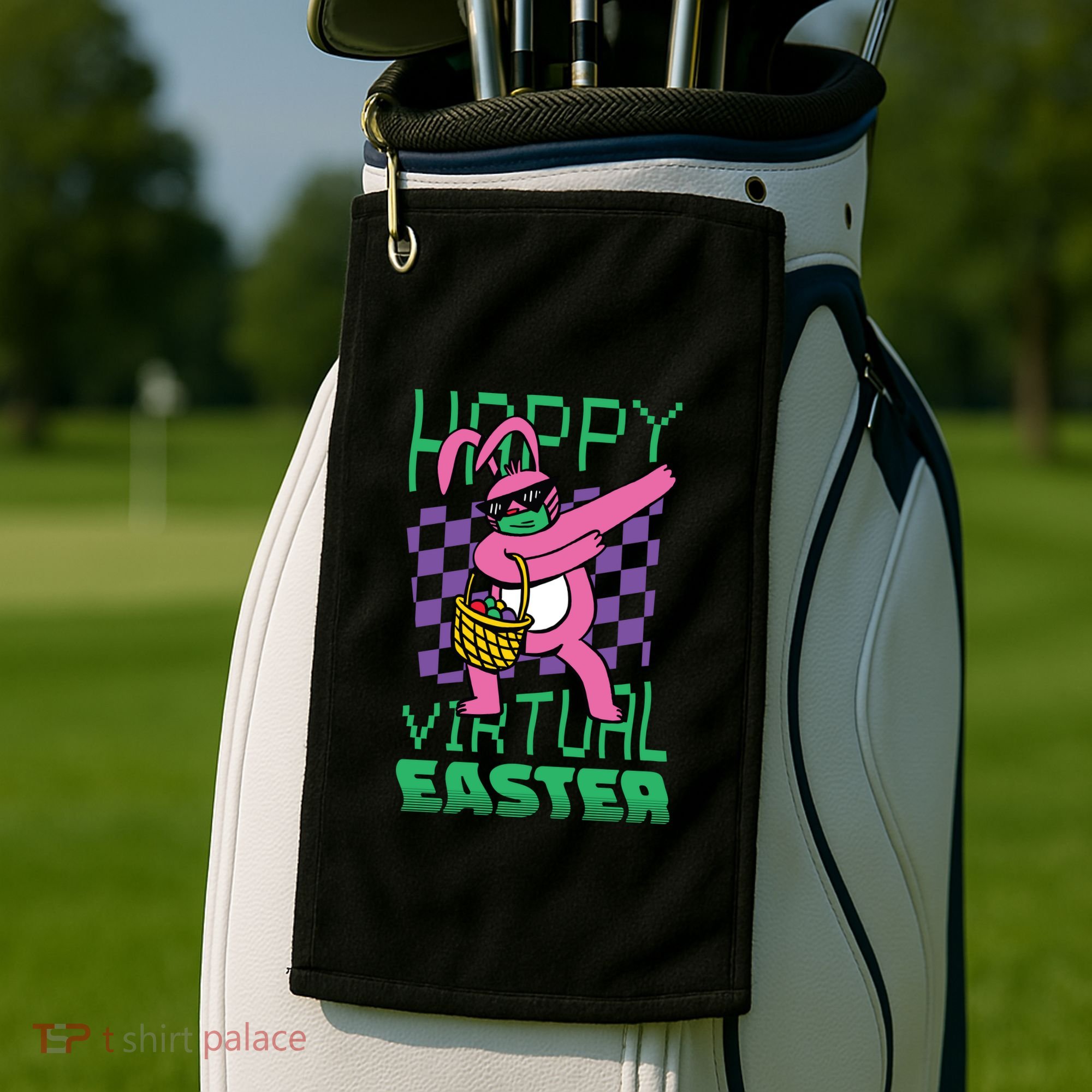 Happy Virtual Easter Golf Towel