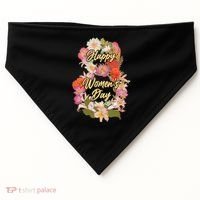 Happy Women's Day March 8 Flowers USA-Made Doggie Bandana thumb 0