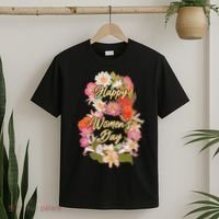 Happy Women's Day March 8 Flowers T-Shirt thumb 2