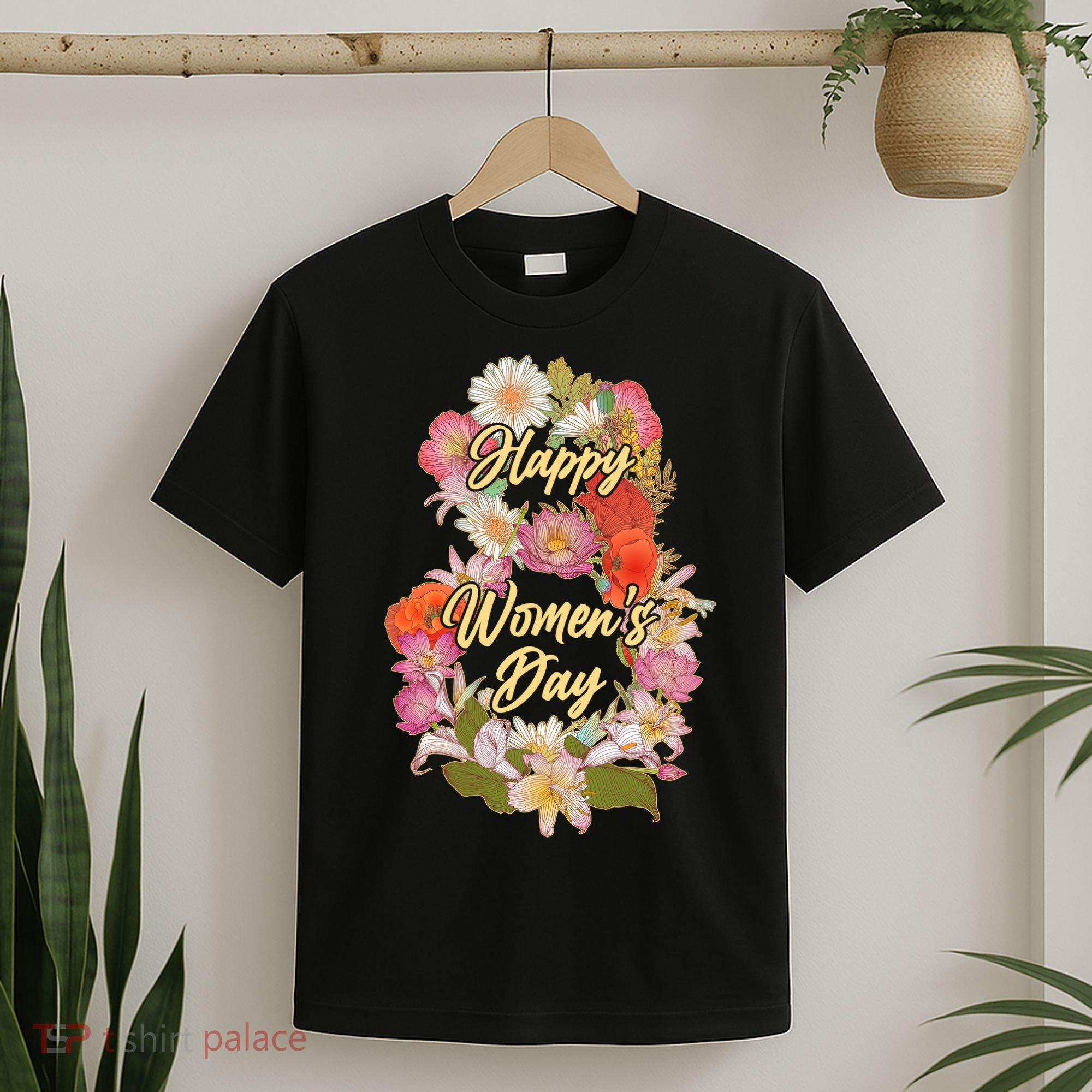 Happy Women's Day March 8 Flowers T-Shirt