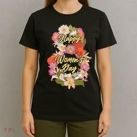 Happy Women's Day March 8 Flowers T-Shirt thumb 4