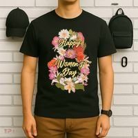 Happy Women's Day March 8 Flowers T-Shirt thumb 6