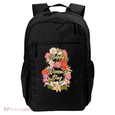 Happy Women's Day March 8 Flowers Backpack