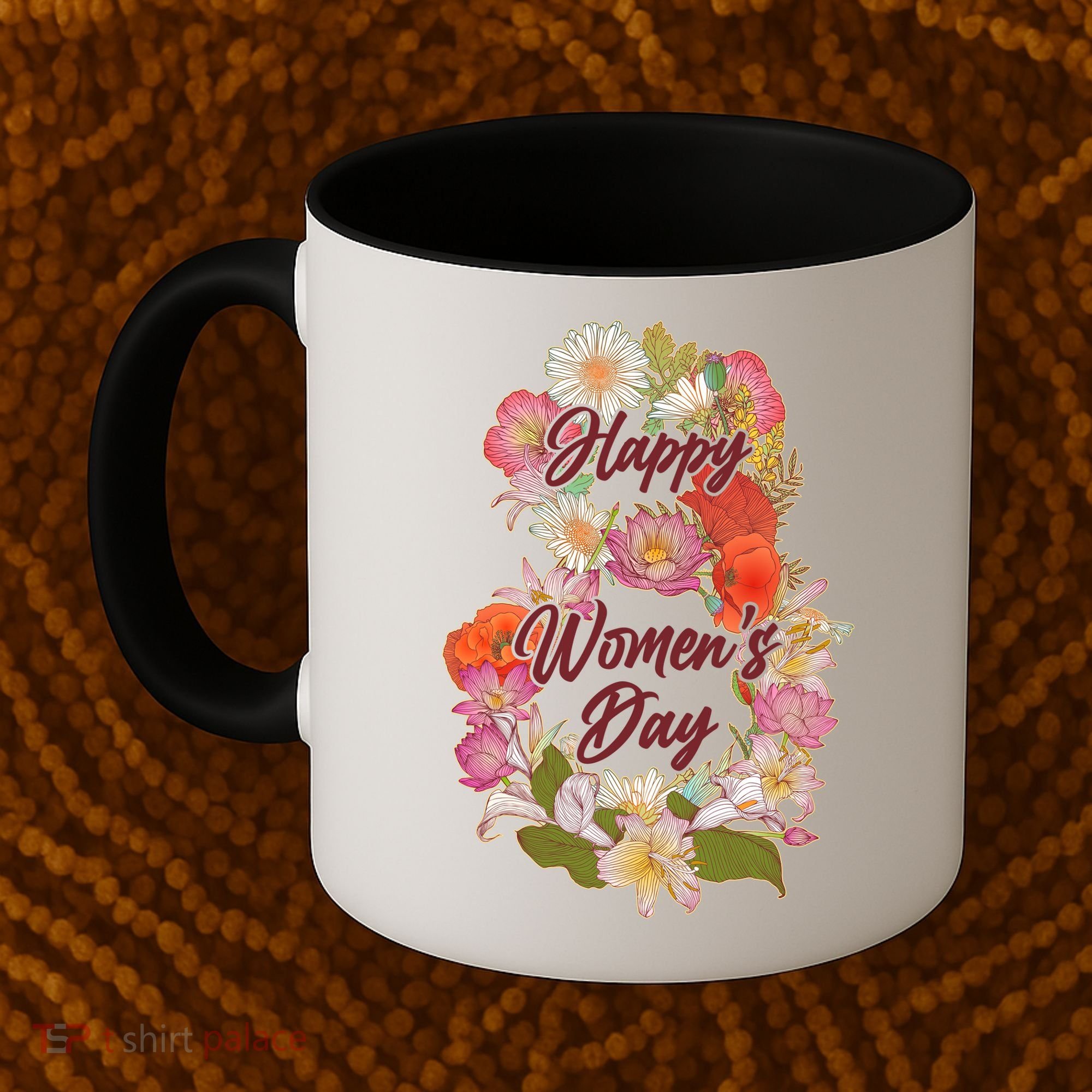 Happy Women's Day March 8 Flowers Coffee Mug