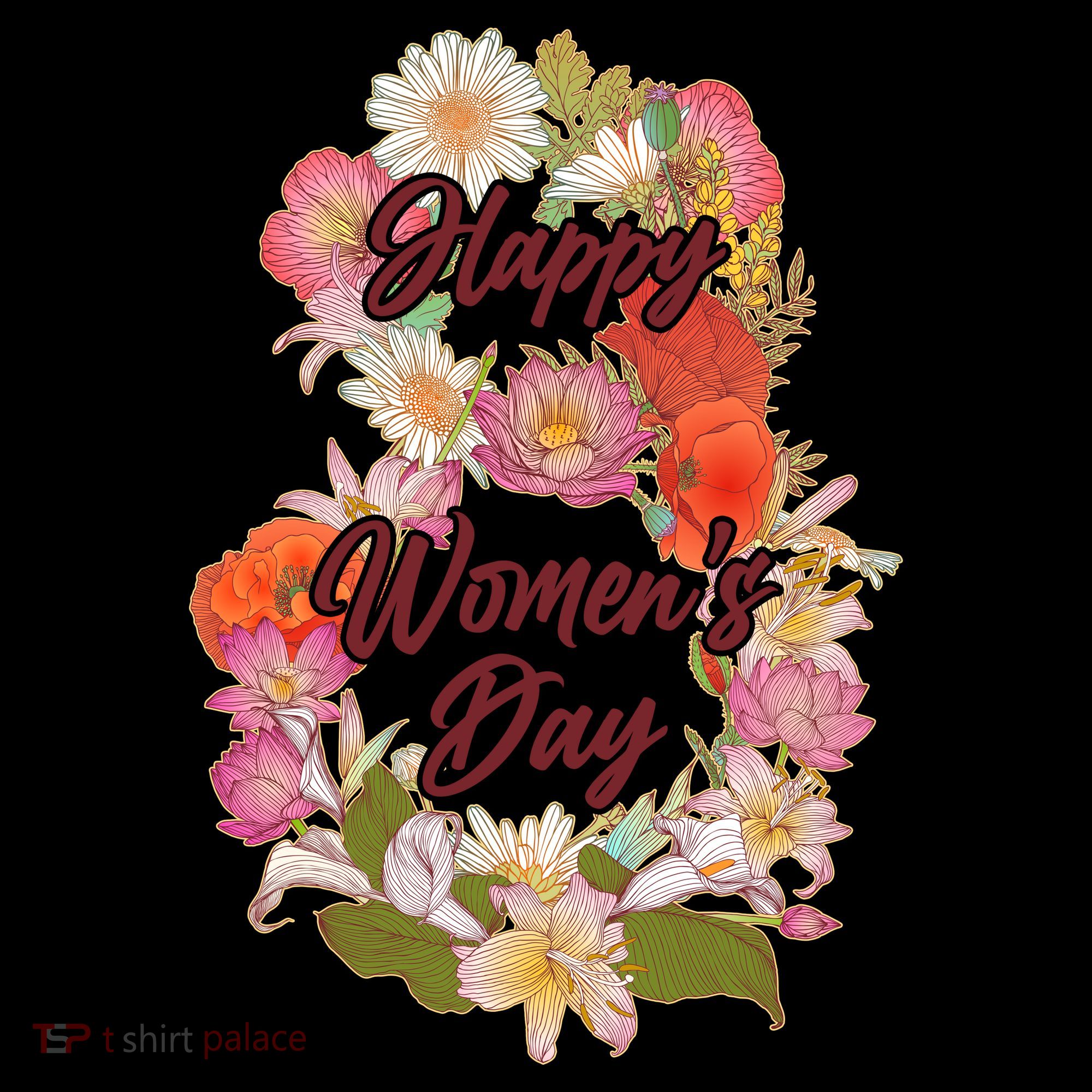 Happy Women's Day March 8 Flowers Coffee Mug