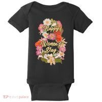 Happy Women's Day March 8 Flowers Baby Bodysuit thumb 0