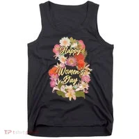 Happy Women's Day March 8 Flowers Tank Top thumb 0