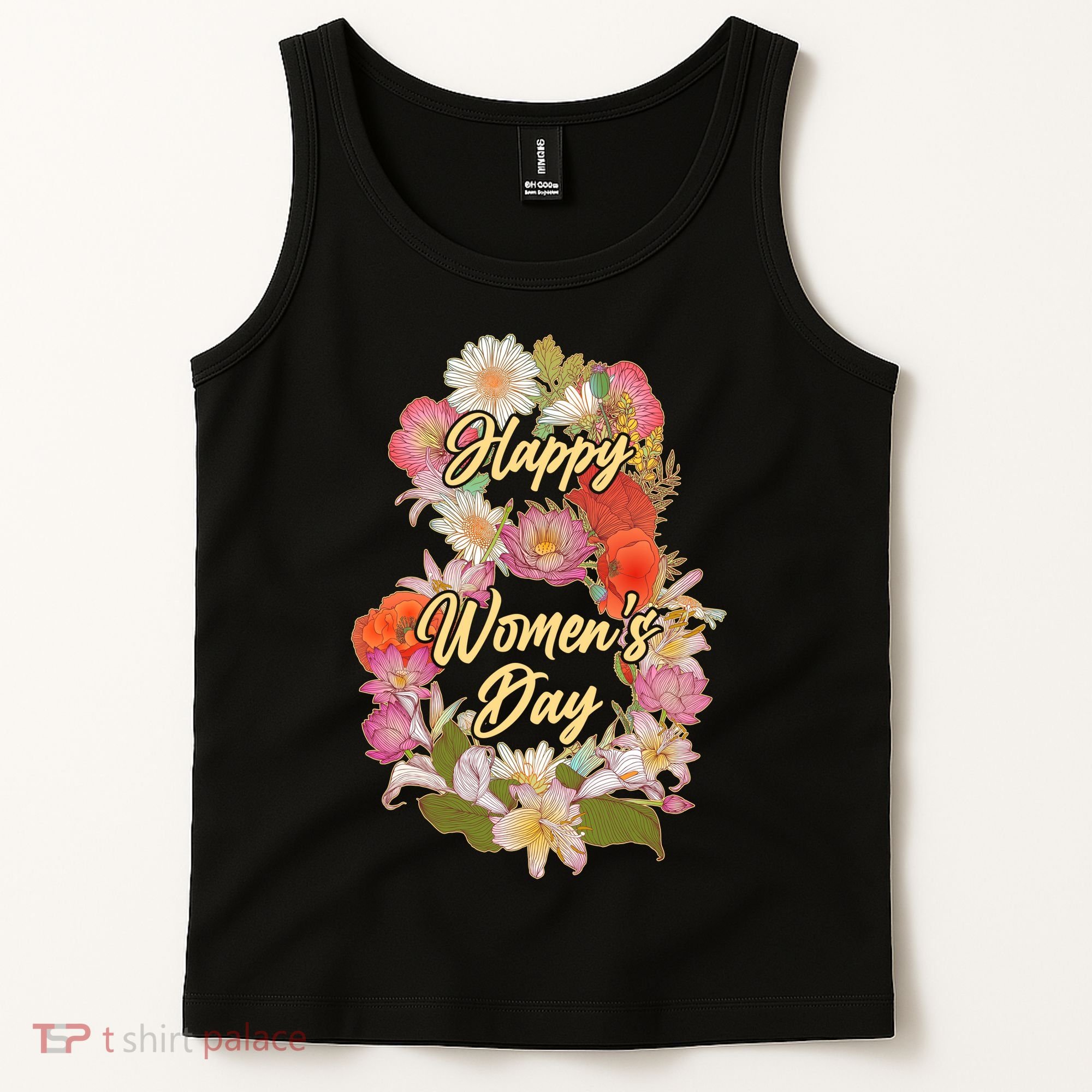 Happy Women's Day March 8 Flowers Tank Top