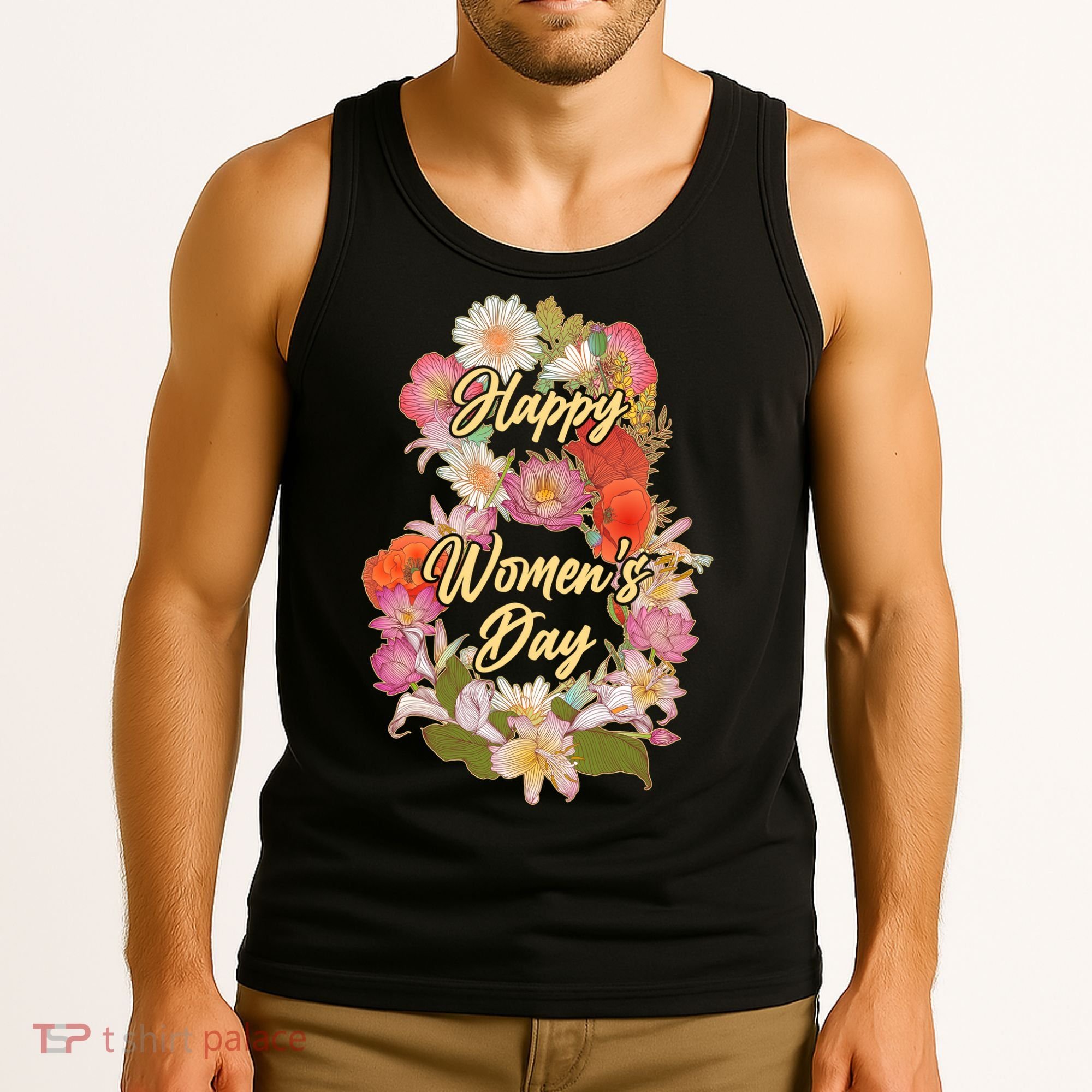 Happy Women's Day March 8 Flowers Tank Top