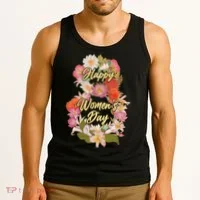 Happy Women's Day March 8 Flowers Tank Top thumb 3