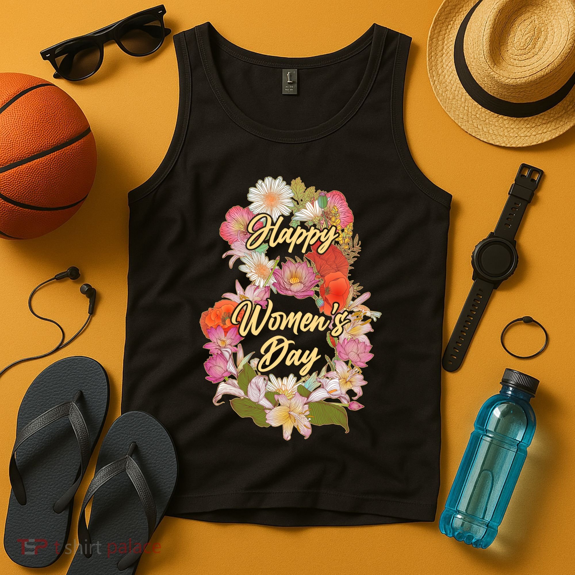 Happy Women's Day March 8 Flowers Tank Top