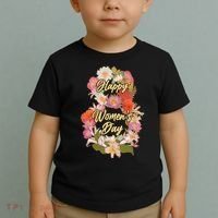 Happy Women's Day March 8 Flowers Toddler T-Shirt thumb 2