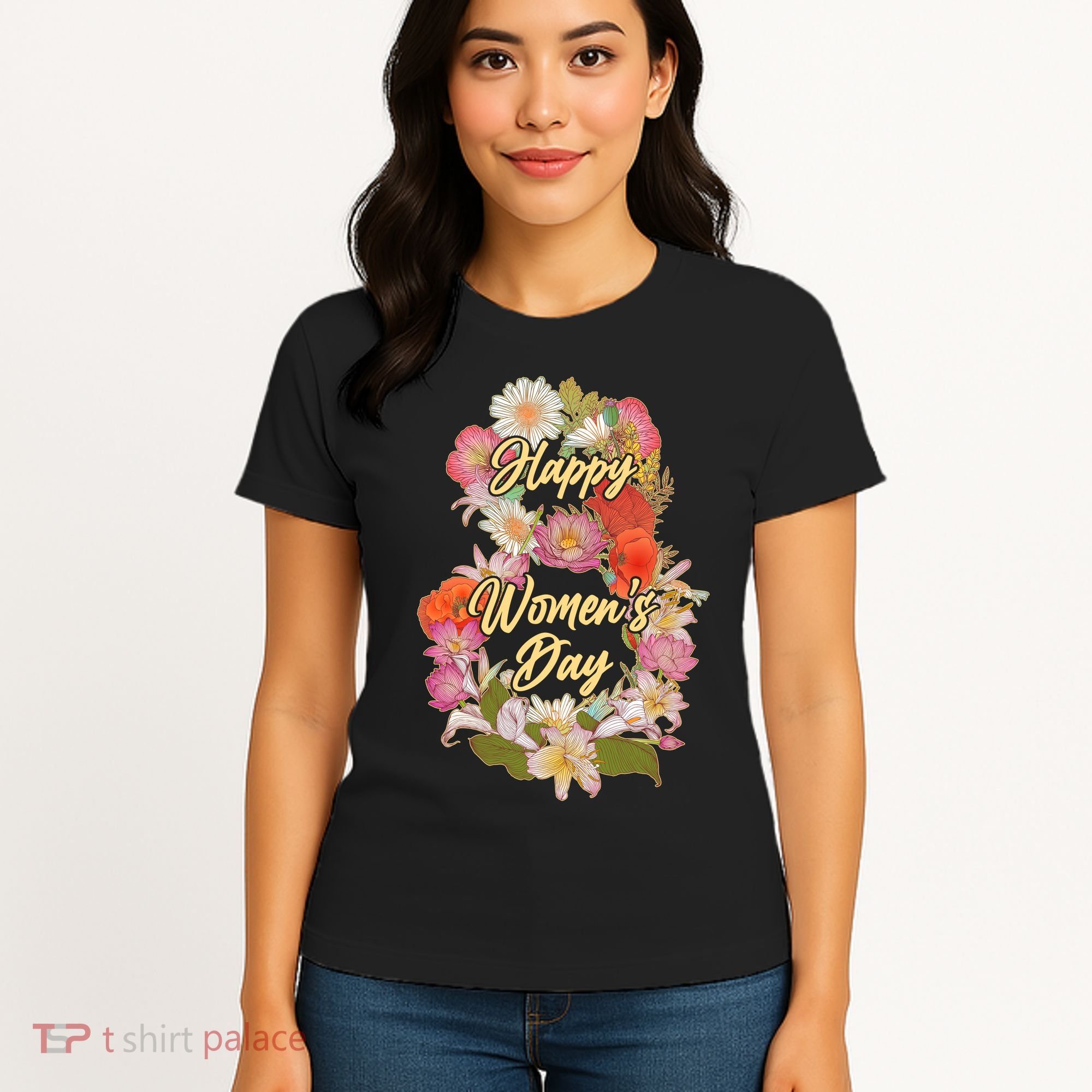 Happy Women's Day March 8 Flowers Women's T-Shirt