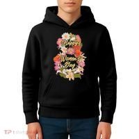 Happy Women's Day March 8 Flowers Kids Hoodie thumb 4