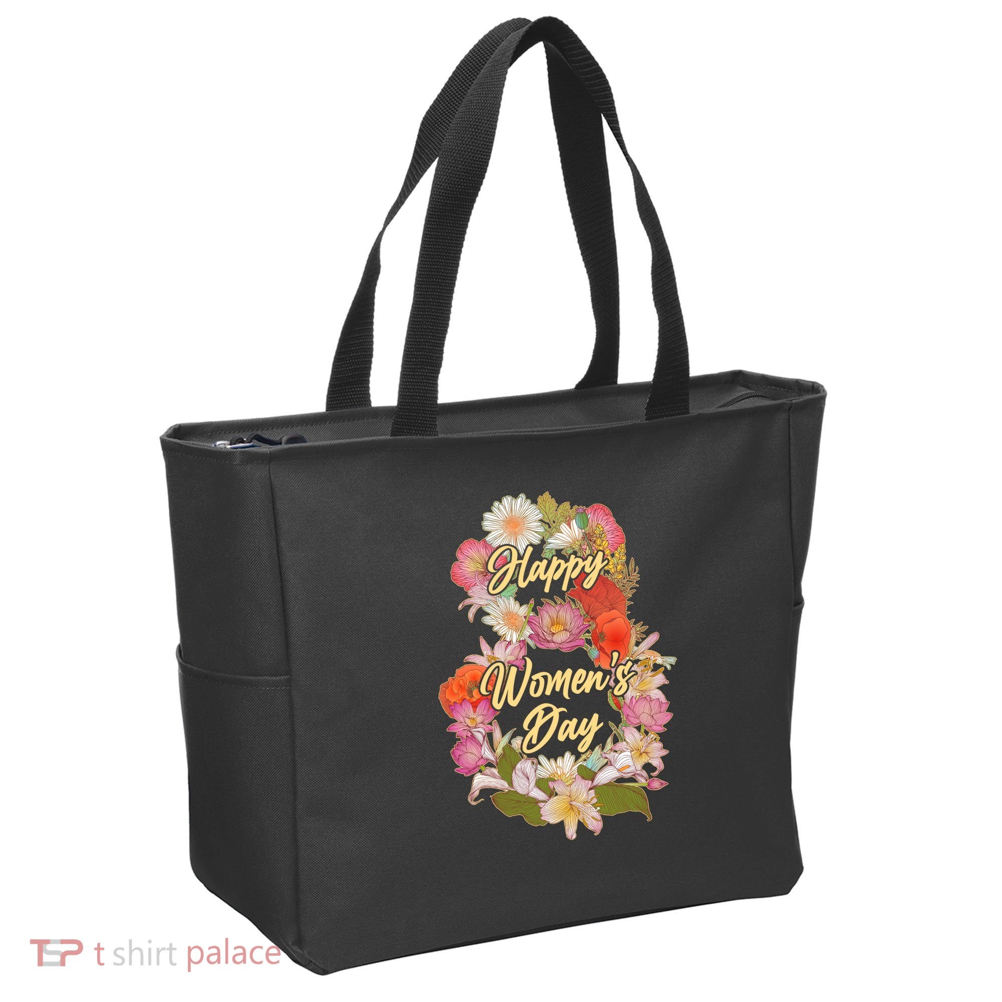 Happy Women's Day March 8 Flowers Tote Bag