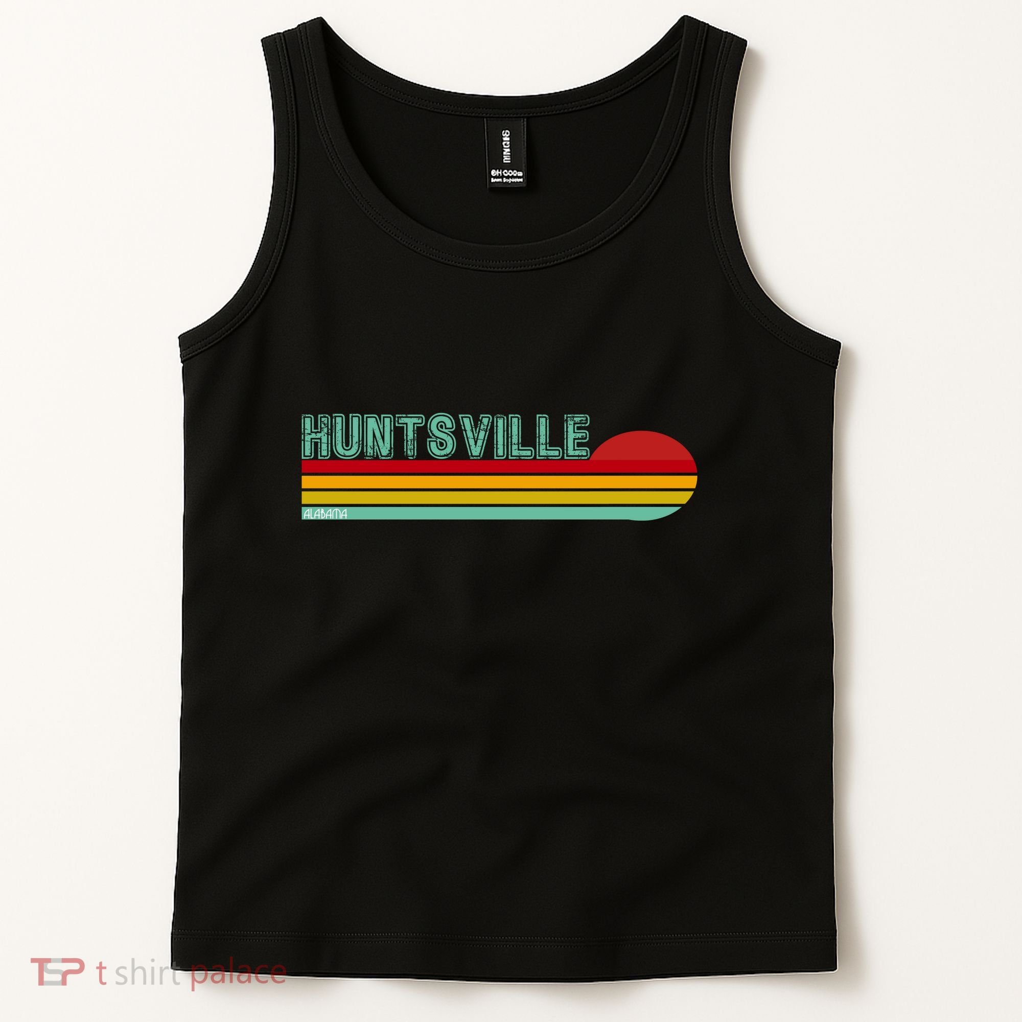 Huntsville Alabama Retro Sunset Tank Top