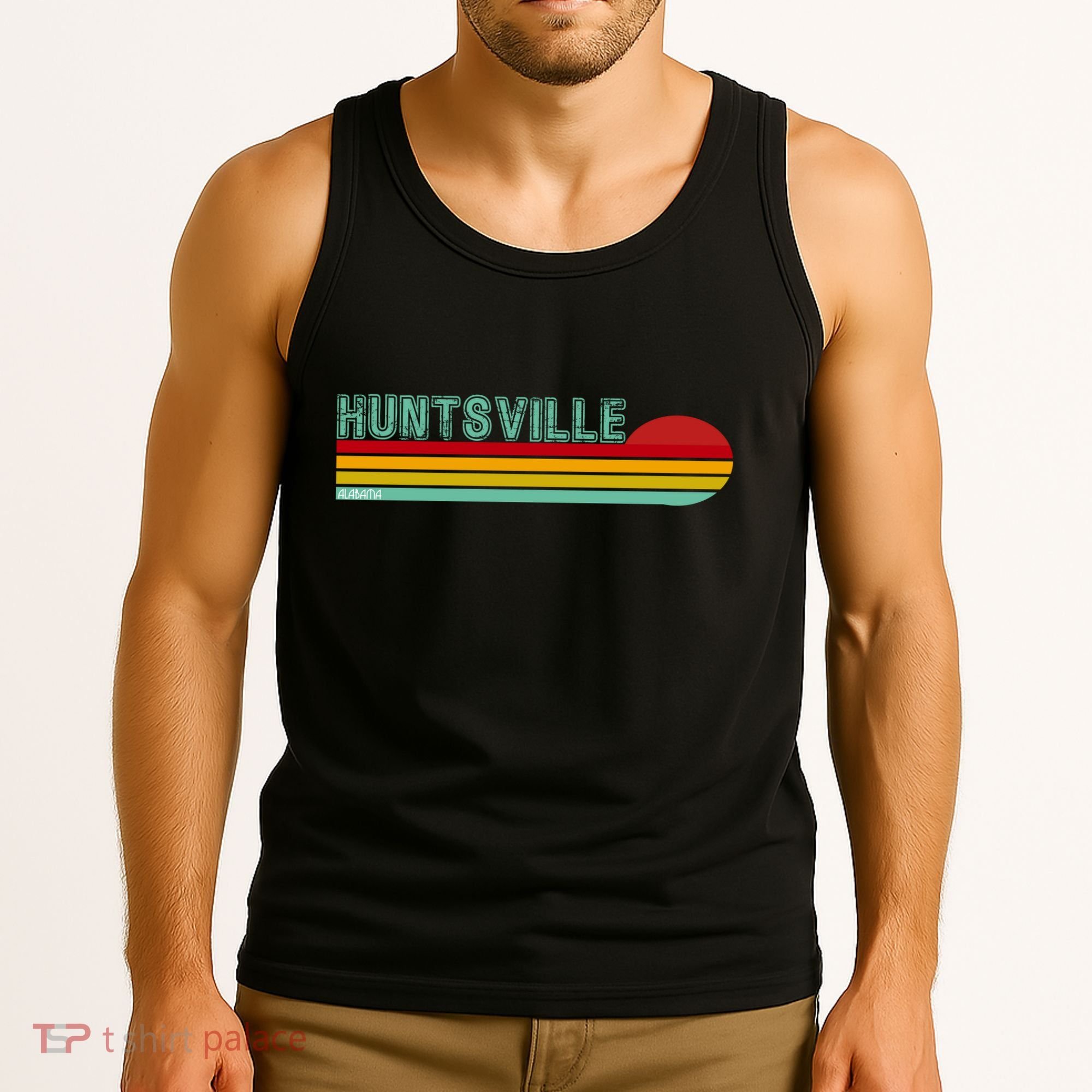 Huntsville Alabama Retro Sunset Tank Top