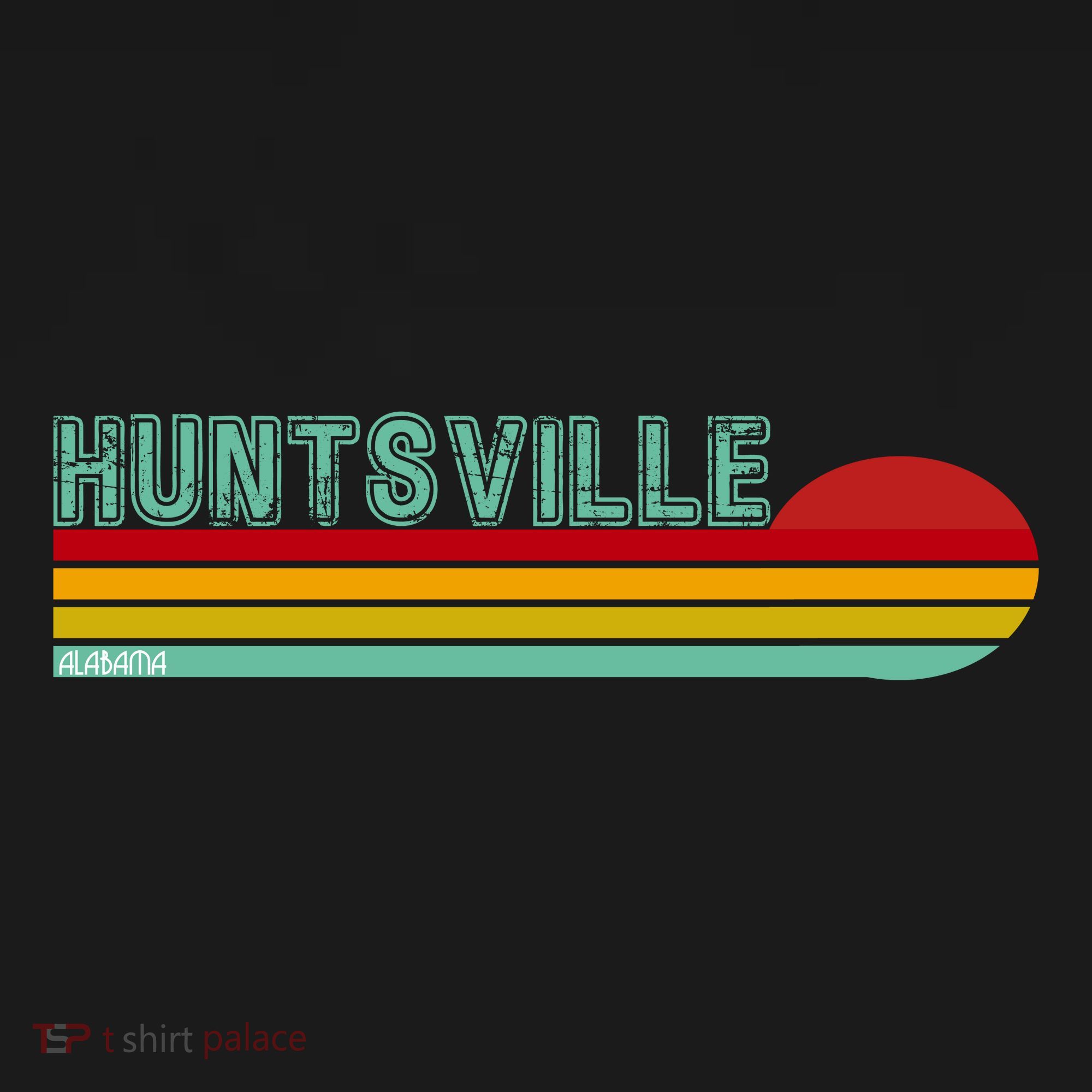 Huntsville Alabama Retro Sunset Visor