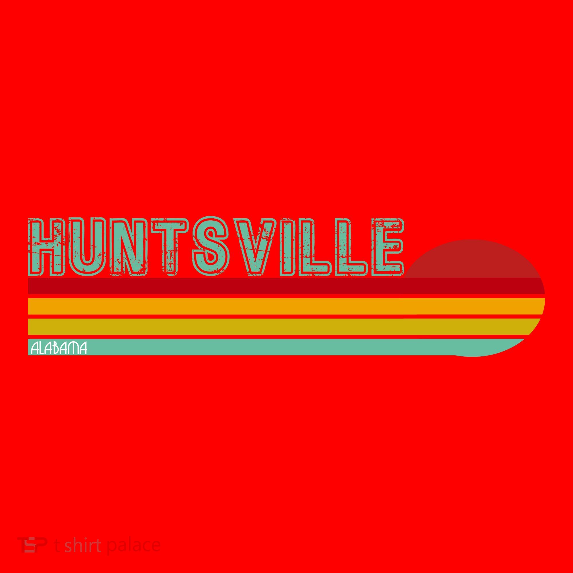 Huntsville Alabama Retro Sunset Santa Hat