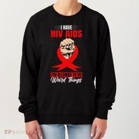 Hiv Awareness Red Ribbon World Aids Day Fighters Women's Sweatshirt thumb 0