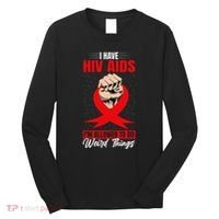 Hiv Awareness Red Ribbon World Aids Day Fighters Long Sleeve Shirt thumb 0
