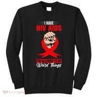 Hiv Awareness Red Ribbon World Aids Day Fighters Sweatshirt thumb 0