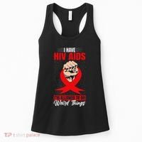 Hiv Awareness Red Ribbon World Aids Day Fighters Women's Tank Top thumb 0