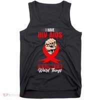 Hiv Awareness Red Ribbon World Aids Day Fighters Tank Top thumb 0