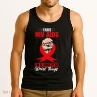Hiv Awareness Red Ribbon World Aids Day Fighters Tank Top thumb 3
