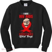 Hiv Awareness Red Ribbon World Aids Day Fighters Kids Sweatshirt thumb 0