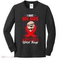 Hiv Awareness Red Ribbon World Aids Day Fighters Kids Long Sleeve Shirt thumb 0