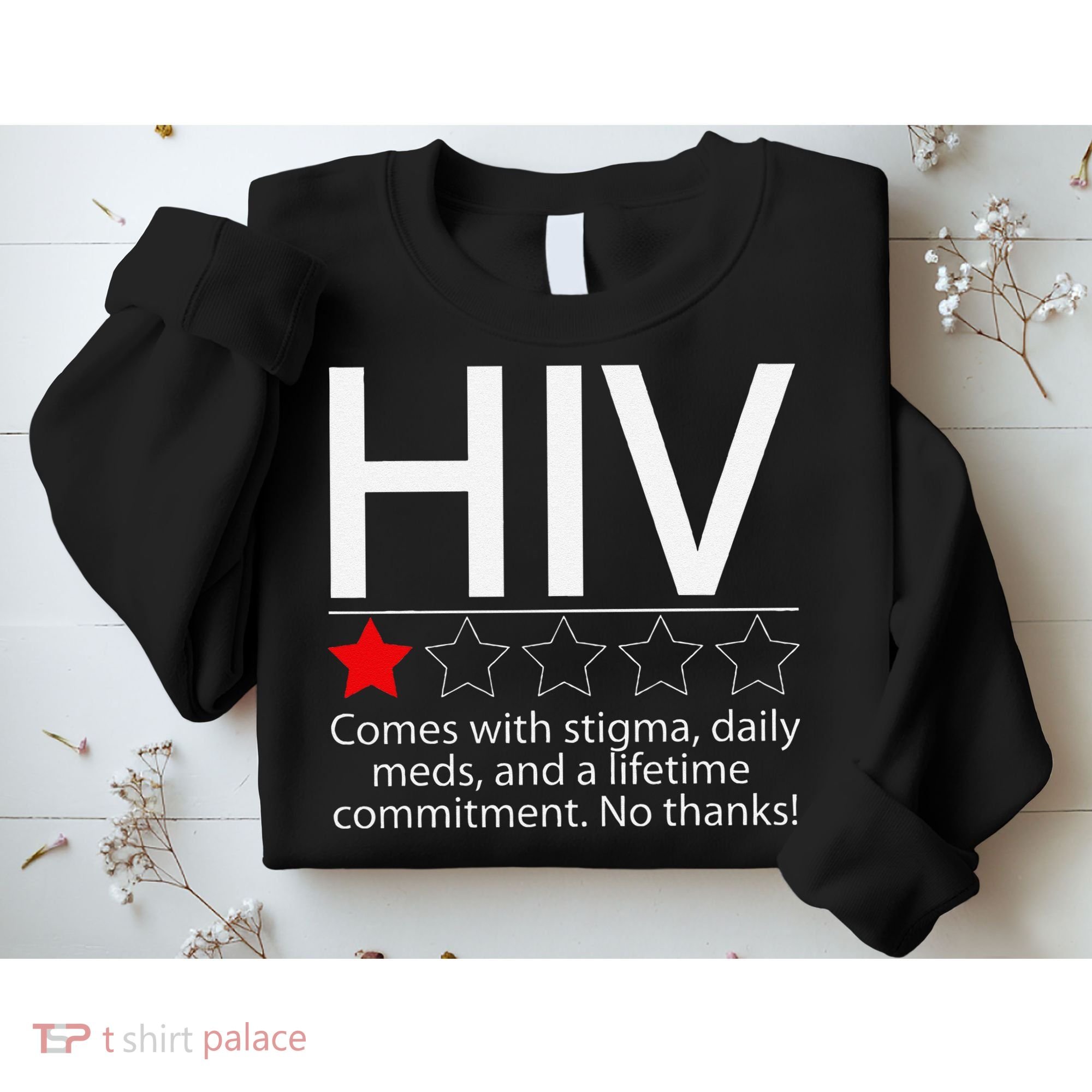 Hiv Awareness Red Ribbon World Aids Day Fighters Sweatshirt