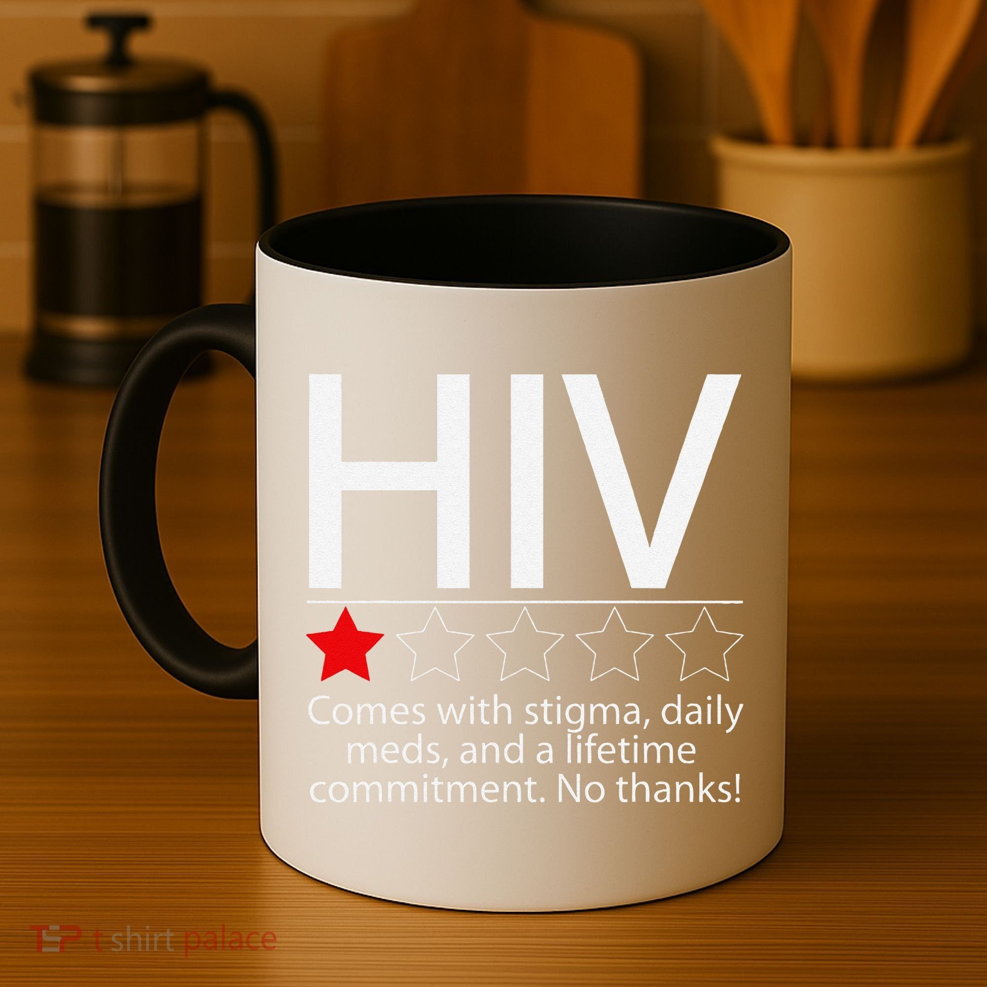 Hiv Awareness Red Ribbon World Aids Day Fighters Coffee Mug