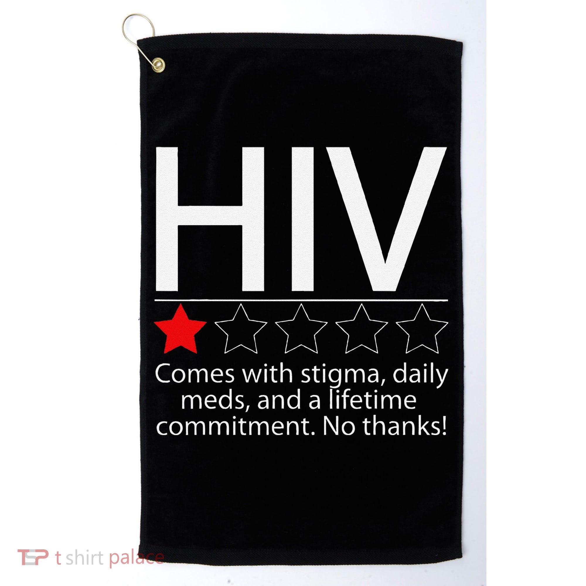 Hiv Awareness Red Ribbon World Aids Day Fighters Golf Towel