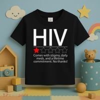 Hiv Awareness Red Ribbon World Aids Day Fighters Toddler T-Shirt thumb 3