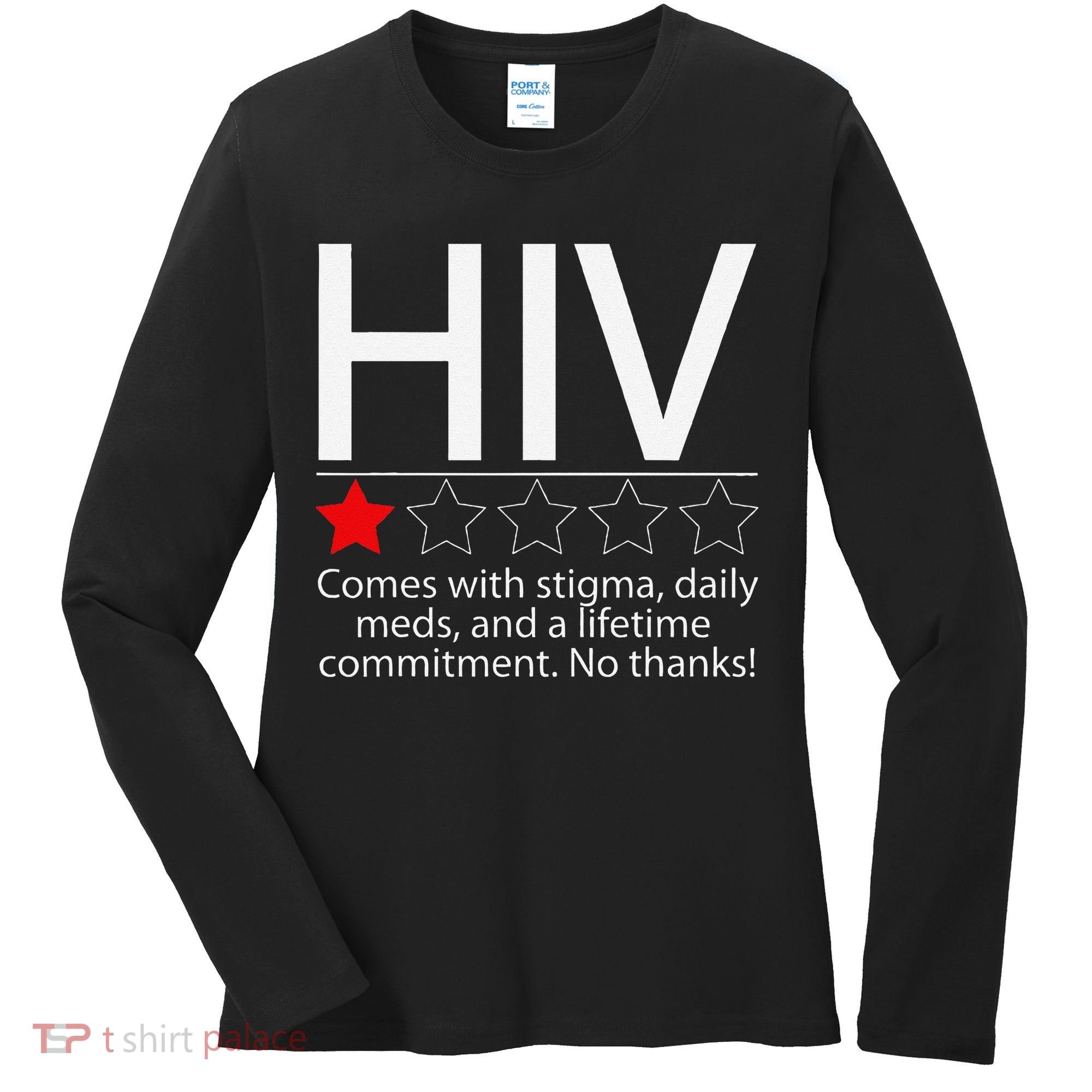 Hiv Awareness Red Ribbon World Aids Day Fighters Women's Long Sleeve Shirt