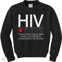 Hiv Awareness Red Ribbon World Aids Day Fighters Kids Sweatshirt thumb 0