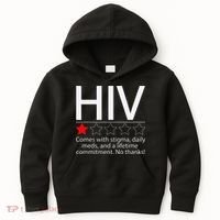 Hiv Awareness Red Ribbon World Aids Day Fighters Kids Hoodie thumb 0