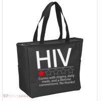 Hiv Awareness Red Ribbon World Aids Day Fighters Tote Bag thumb 2